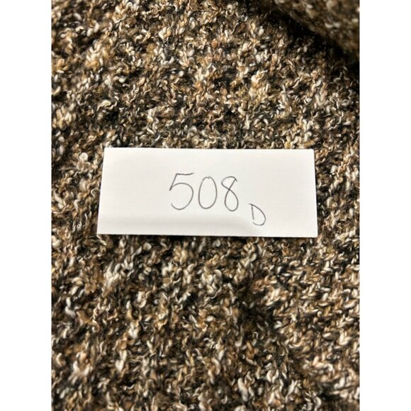 Vintage Cache Brown Faux Fur Collar Button-Up Knit Belted Cardigan Sweater Sz S - Picture 9 of 10